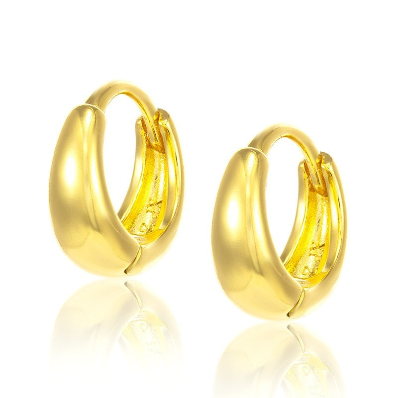 Gold Plated Hoop Earrings Women