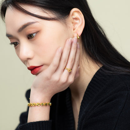 Gold Plated Hoop Earrings Women