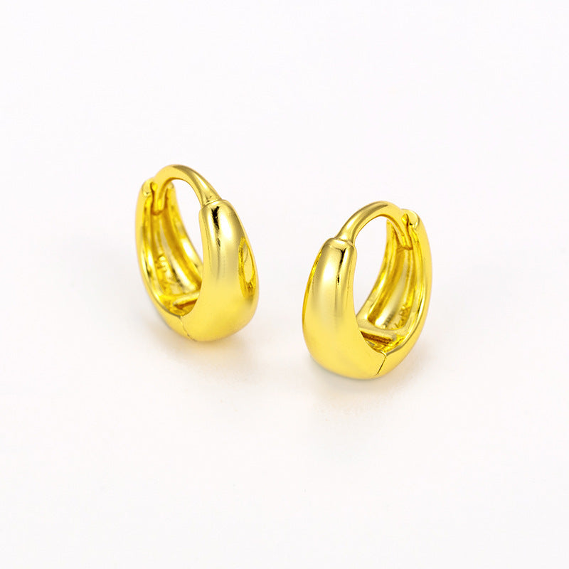 Gold Plated Hoop Earrings Women