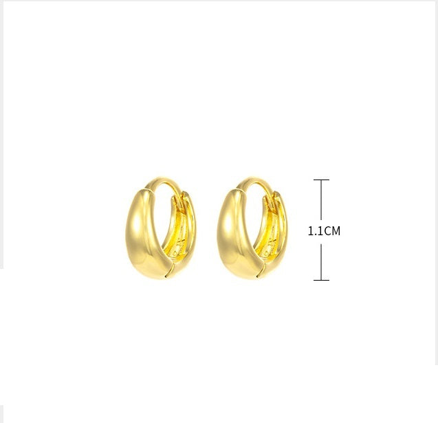 Gold Plated Hoop Earrings Women